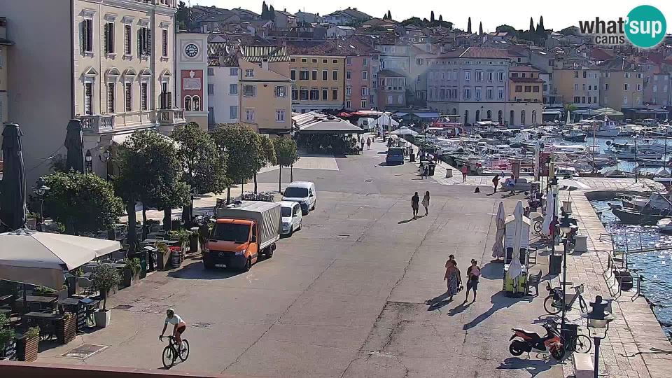 Live webcam: Seaside Promenade & Marina, Rovinj waterfront & harbour